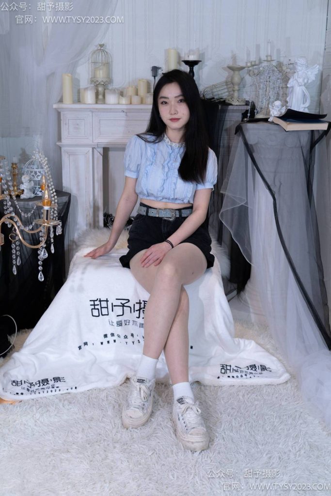 甜予摄影 NO.017 栗栗-板鞋、白棉袜、肉丝 [130P-2V-9.9GB]-图屿X