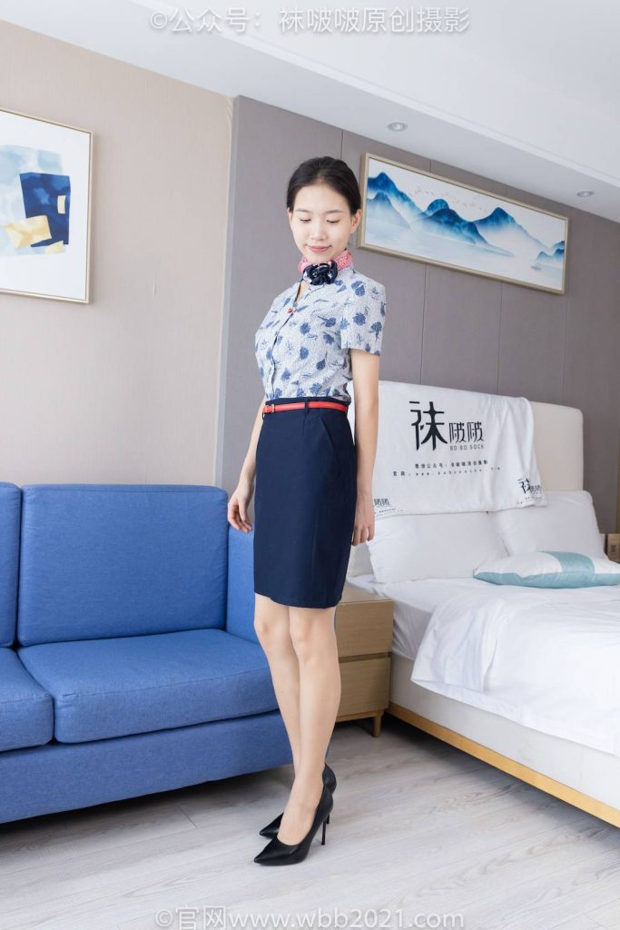 BoBoSocks袜啵啵 NO.334 芝士-东航制服、高跟鞋、薄肉丝、薄灰丝 [141P-1V-7.6GB]-图屿X