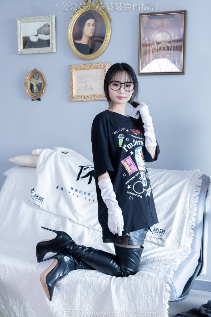 BoBoSocks袜啵啵 NO.343 甜甜圈-高跟长靴、黑丝打底、肉丝 [150P-1V-6.3GB]-图屿X