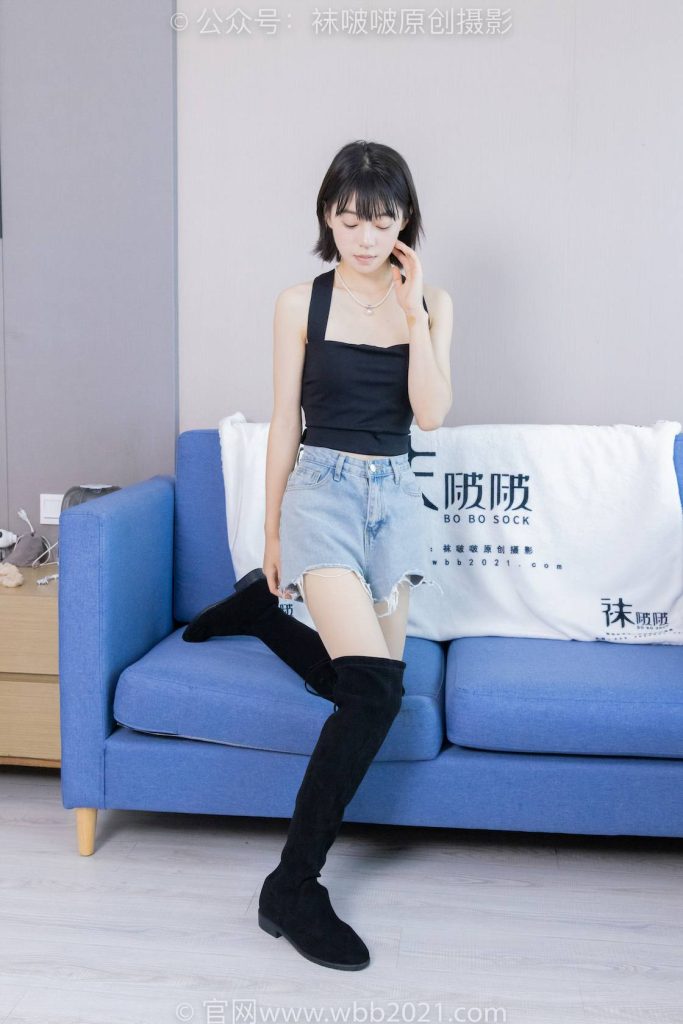 BoBoSocks袜啵啵 NO.422 糯米-长靴、白棉袜、肉丝（脚尖加固款） [140P-1V-6.5GB]-图屿X