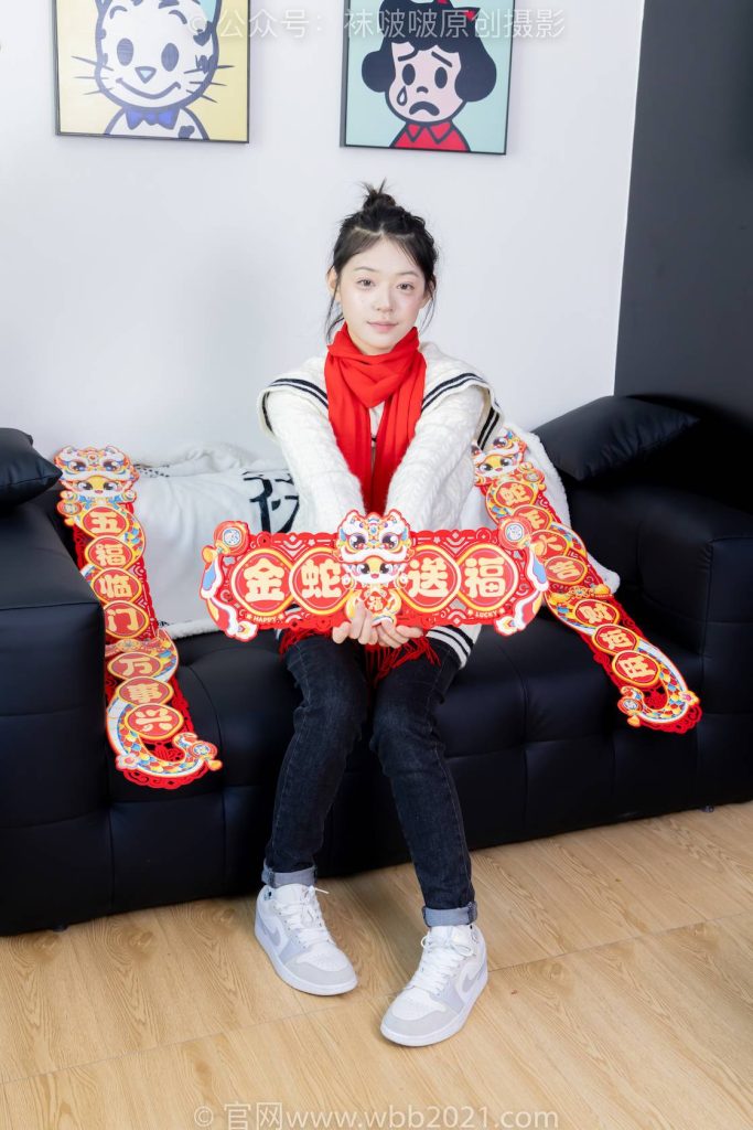 BoBoSocks袜啵啵 NO.481 糯米 板鞋、白棉袜、裸足、对联迎新春 [150P-1V-6.2GB]-图屿X