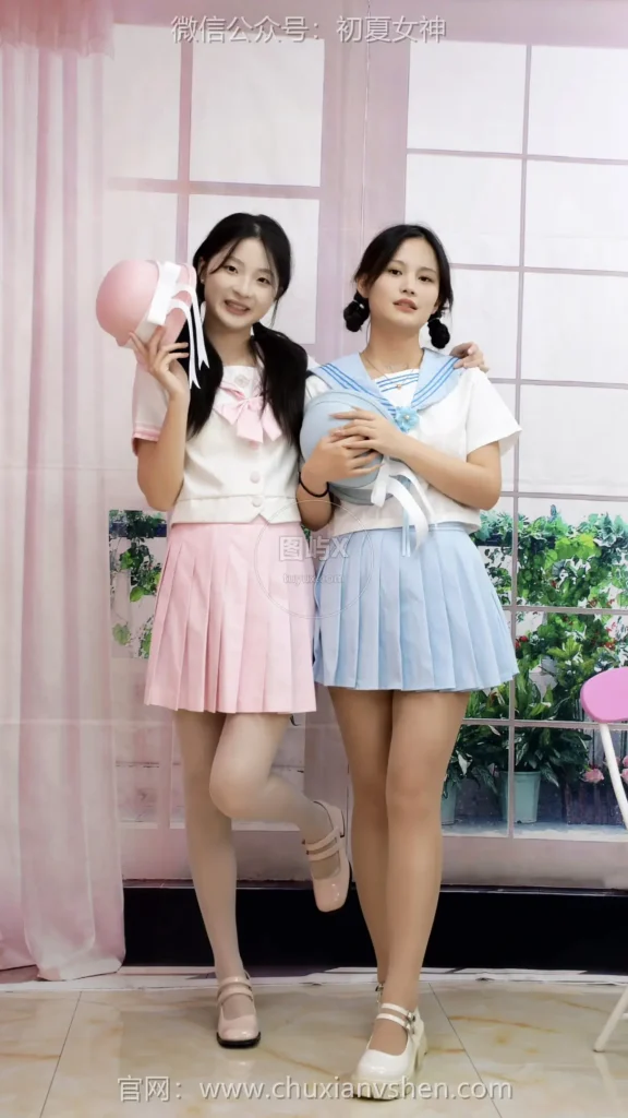 初夏女神 NO.300 安妮、幺幺 粉蓝双花 [99P-1V-4.2GB]-图屿X