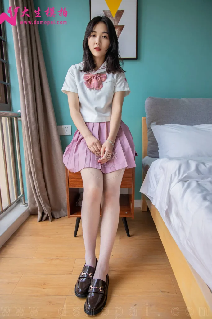 大生模拍 NO.264 漫语 白色长筒袜 [74P-608MB]-图屿X