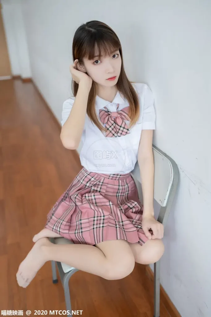 喵糖映画 JKL.009 粉格JK制服 [49P-310MB]-图屿X