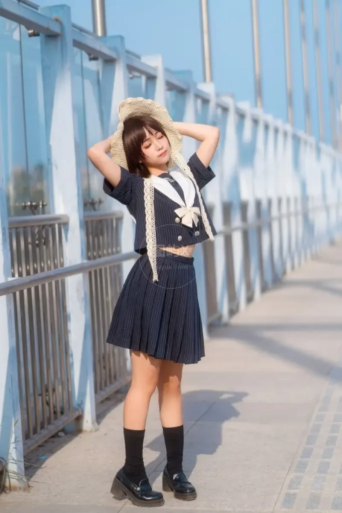 喵糖映画 JKL.024 深蓝JK制服 [40P-599MB]-图屿X