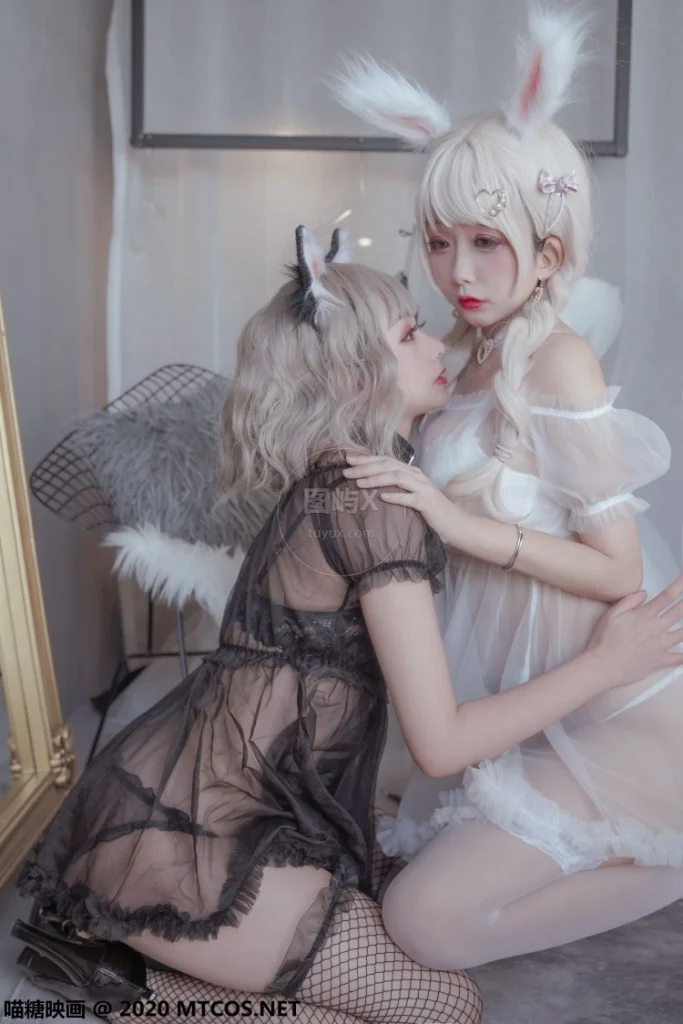 喵糖映画 VOL.200 黑猫与白兔 [25P-435MB]-图屿X