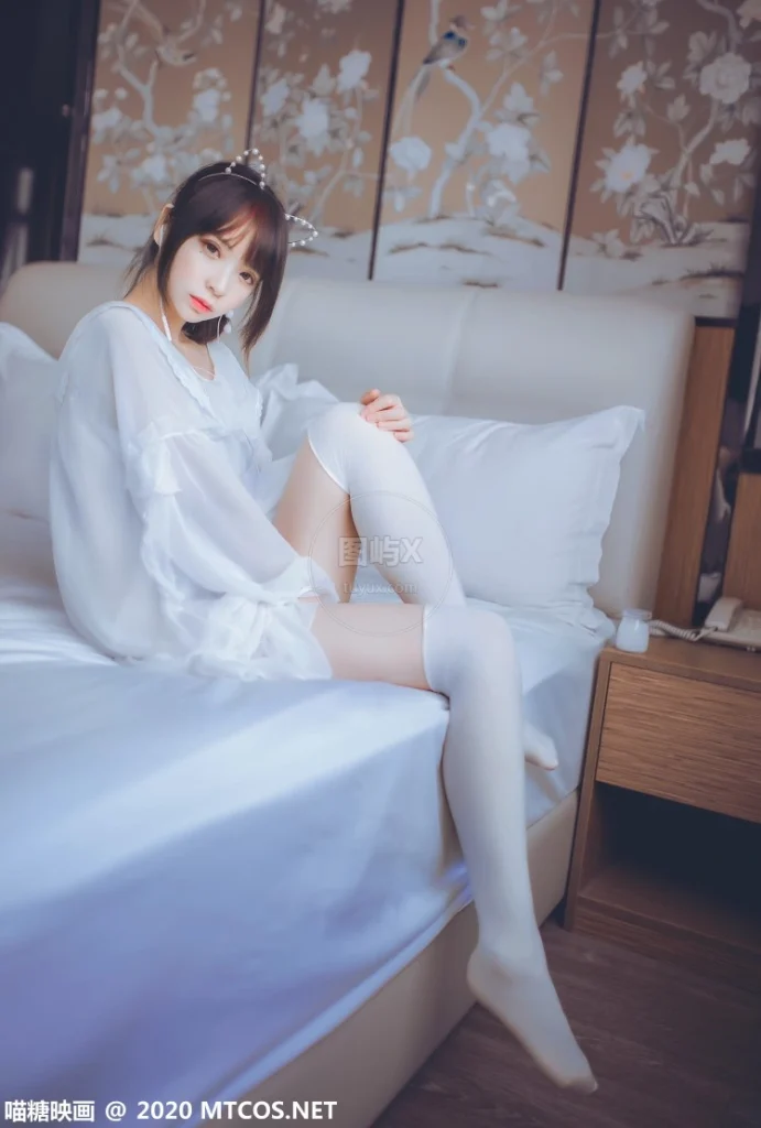 喵糖映画 VOL.204 纯白睡裙 [24P-244MB]-图屿X