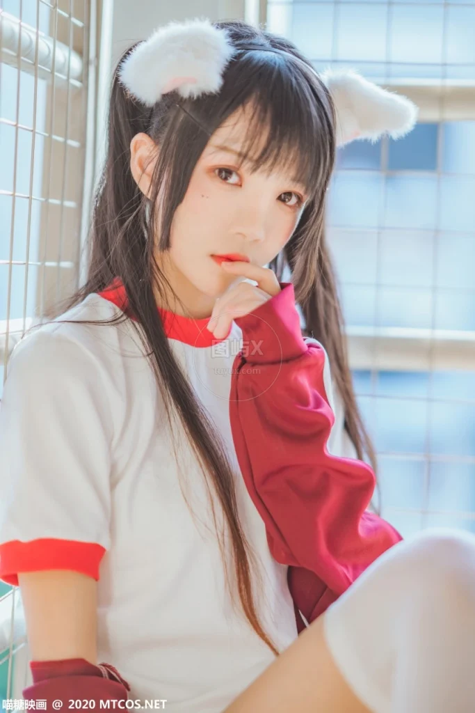 喵糖映画 VOL.308 红色体操服 [44P-826MB]-图屿X