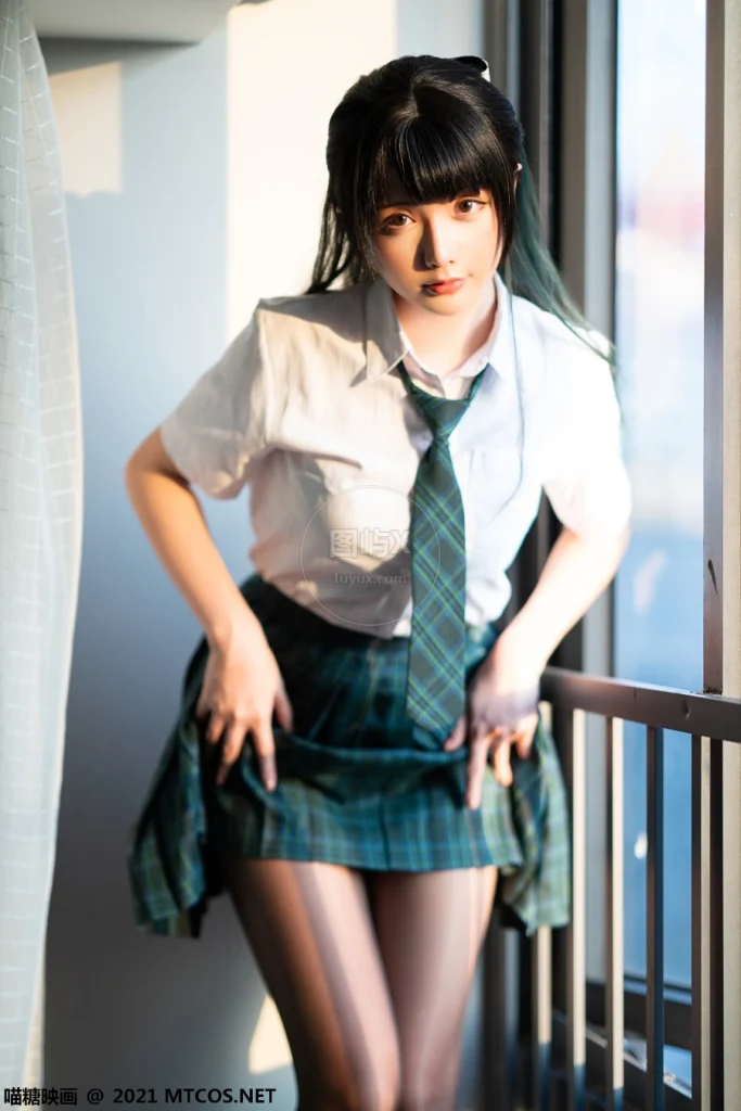 喵糖映画VOL.435 绿色JK [20P-91MB]-图屿X