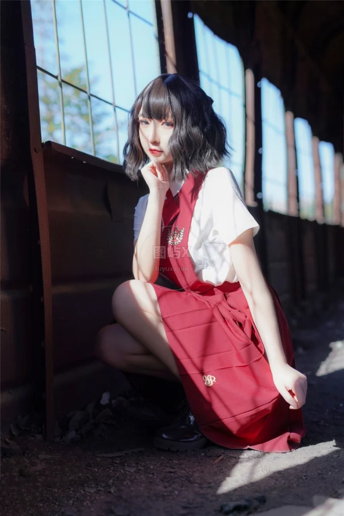 喵糖映画VOL.444 红色JK裙 [39P-108MB]-图屿X